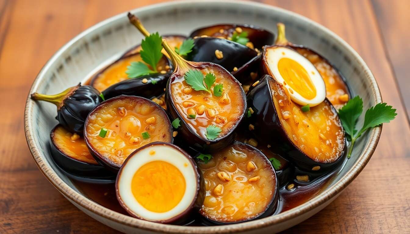 Aubergine sauce miso : recette Nasu Miso Dengaku