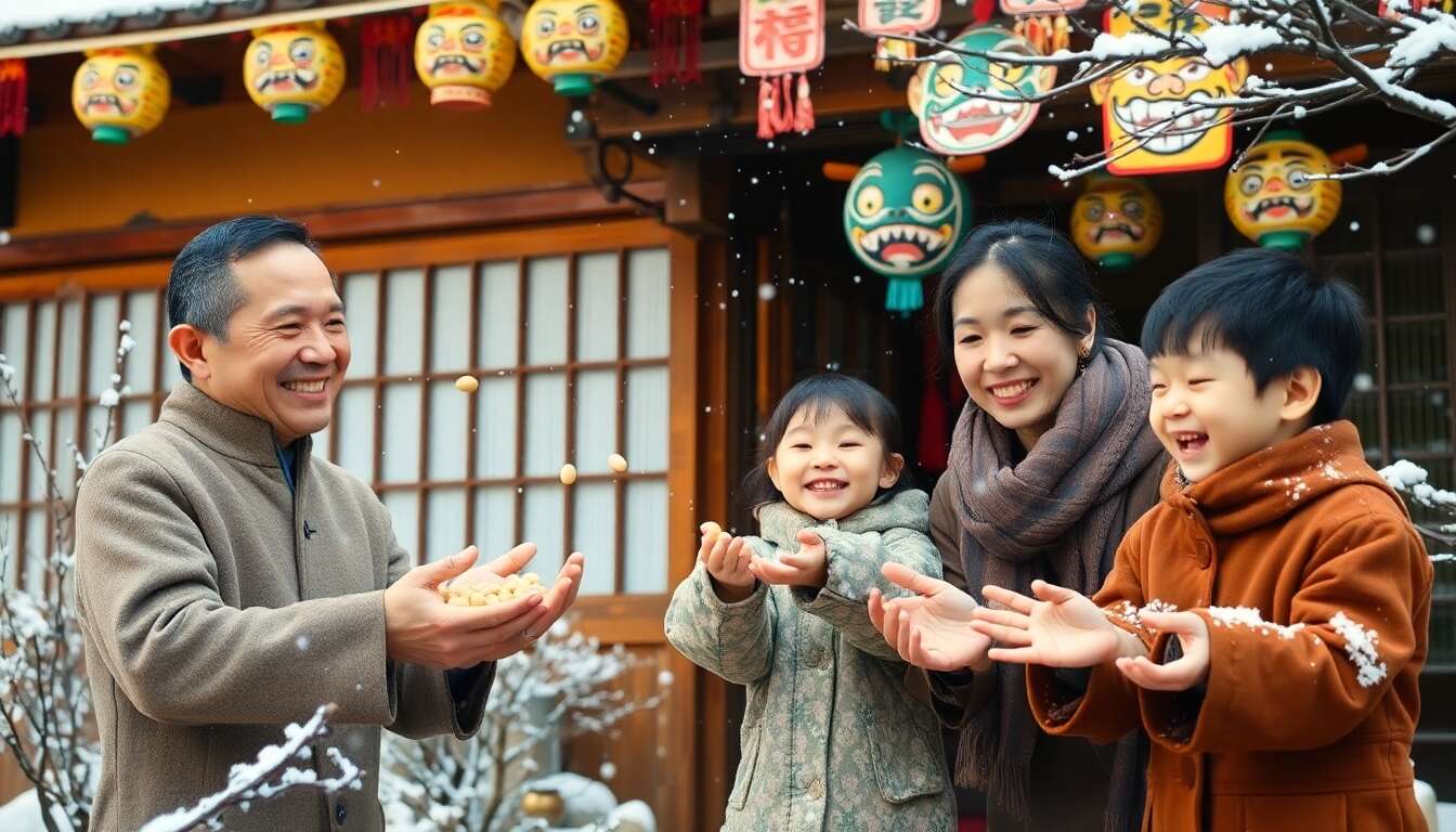 Setsubun : célébrez la Tradition Japonaise du Lancer de Haricots