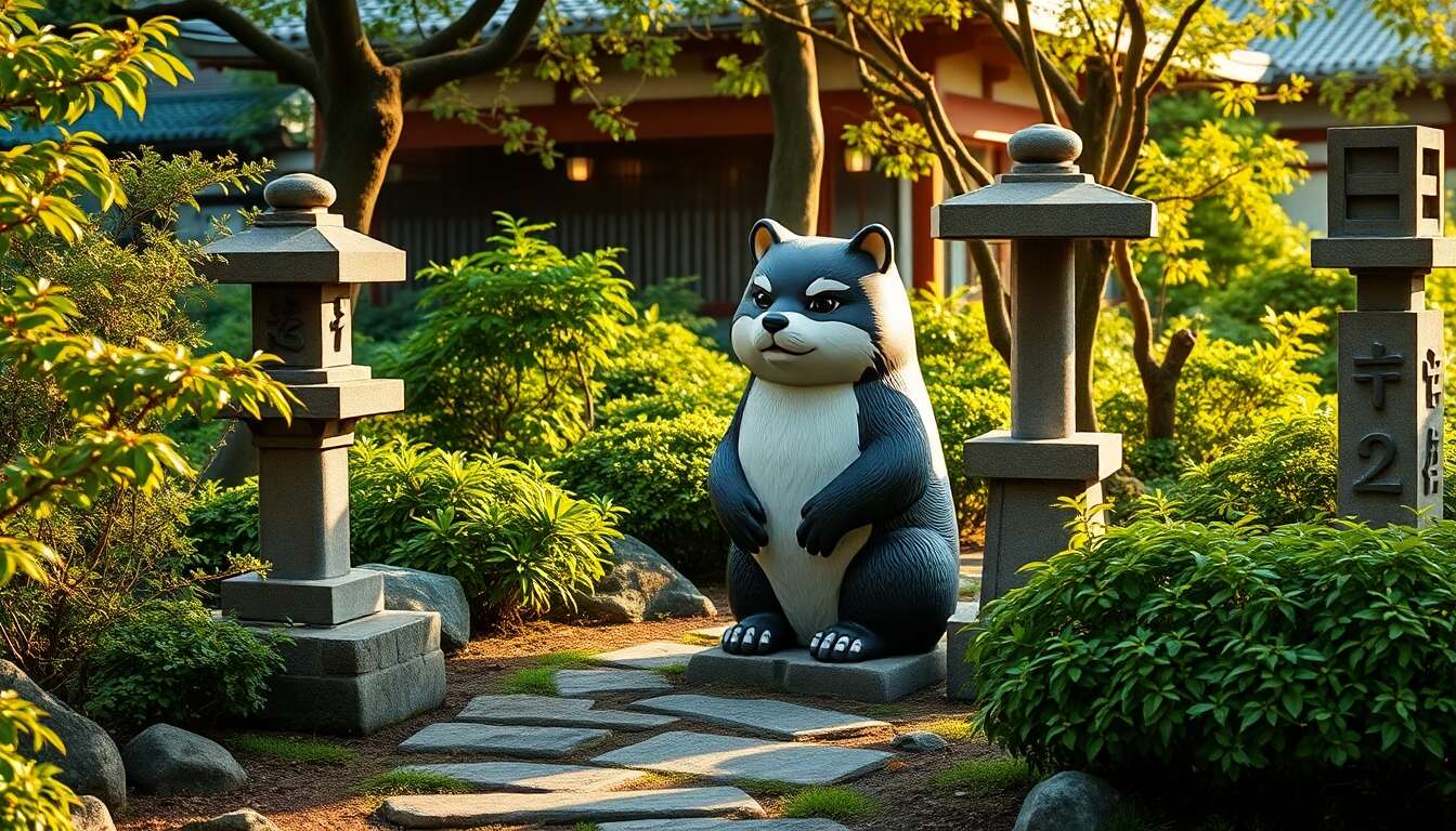 Statue Tanuki : découvrez cet emblème du folklore japonais