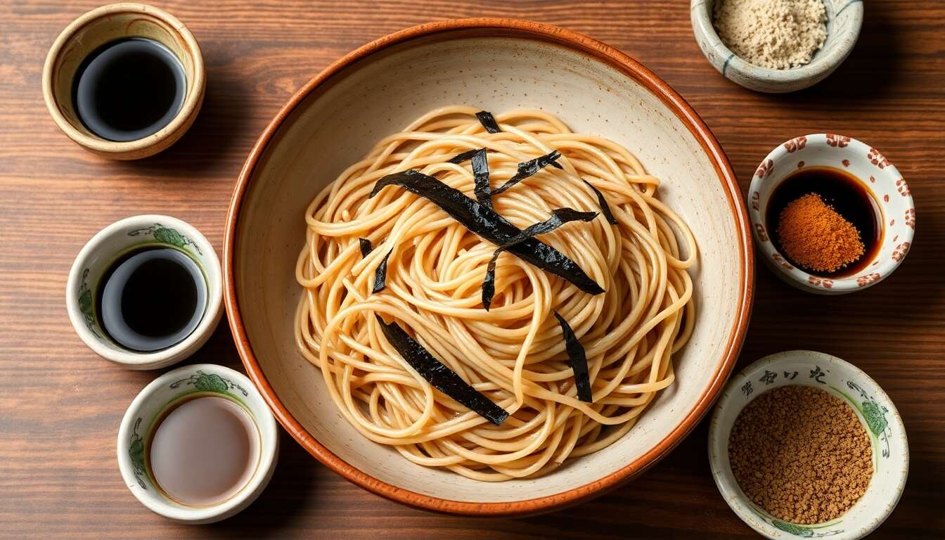 Recette de zaru soba : nouilles soba froides maison