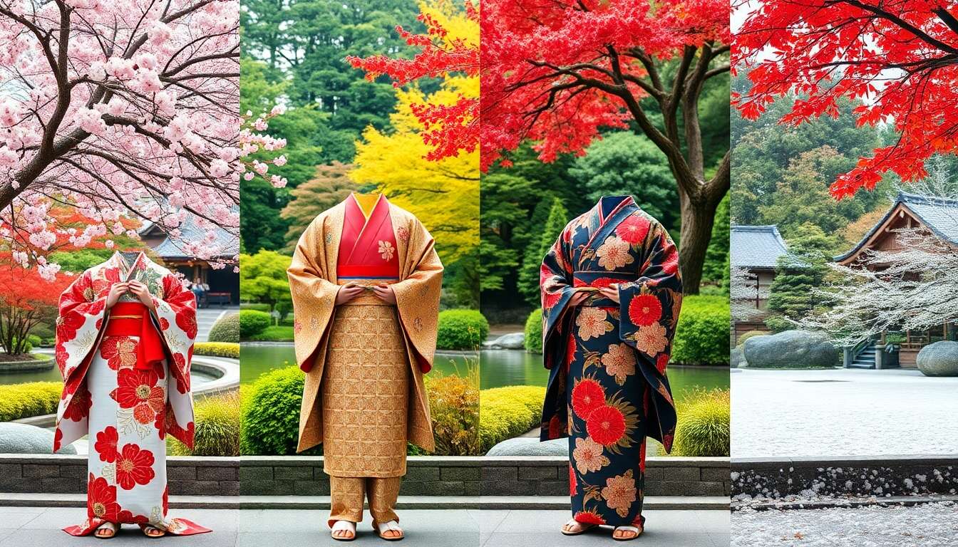 Tenues traditionnelles japonaises pour chaque saison