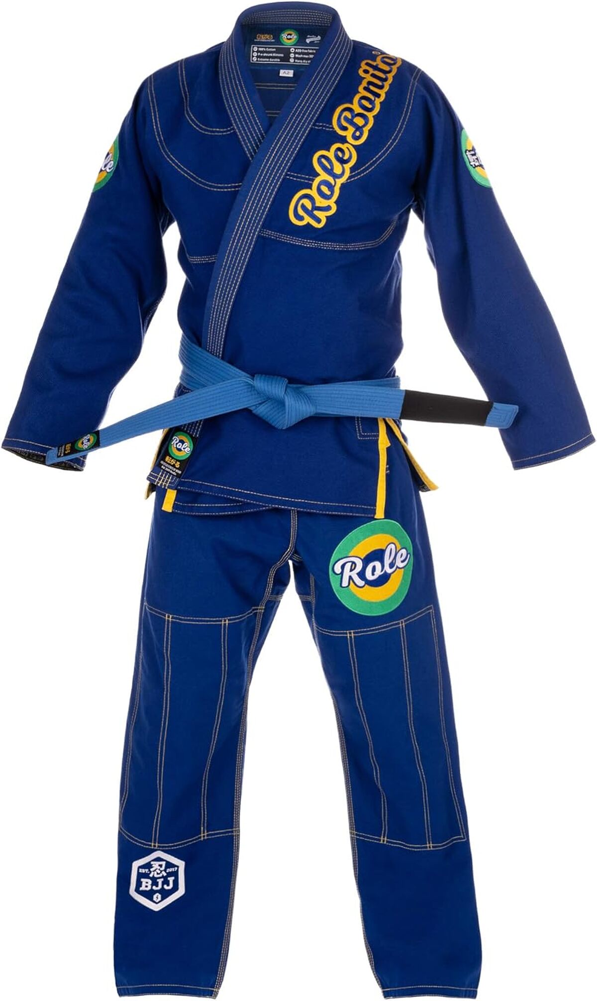 Test du kimono Role Bonito léger bleu (BJJ Gi) A2
