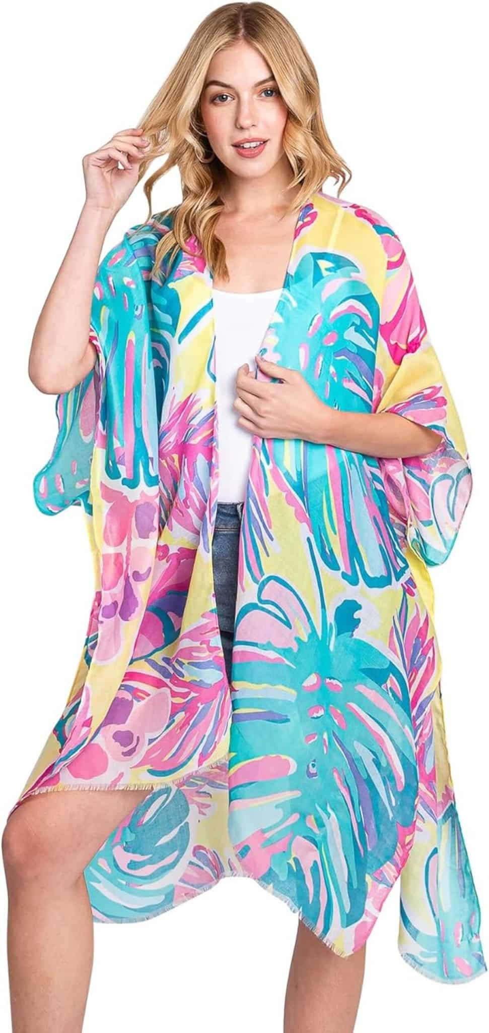 Avis : kimono Cardi Feuilles tropicales