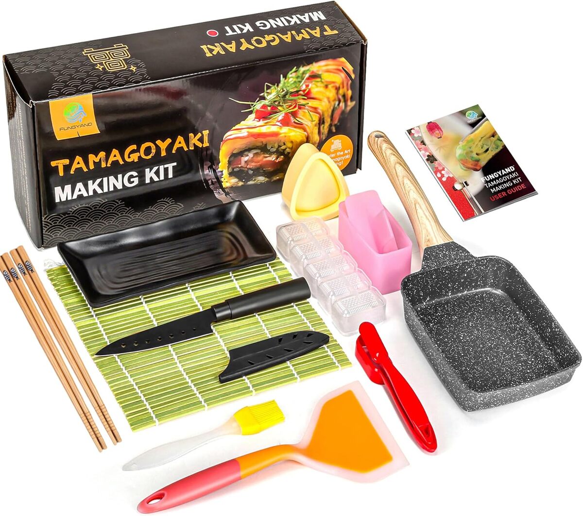 Test du kit FUNGYAND Tamagoyaki 12 en 1 : pour des omelettes et sushis parfaits