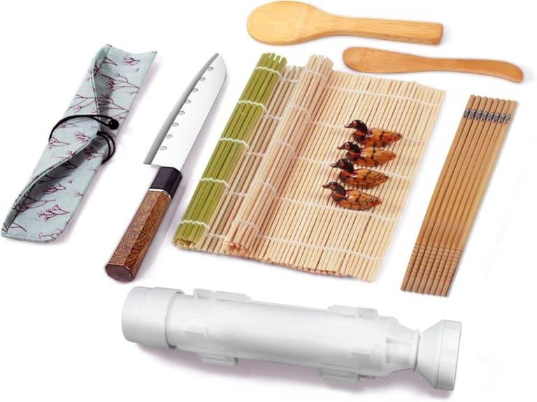 Kit 2 Rouleaux à Sushis Bazooka - 27,2x5,5 Cm, Avec Tapis Bambou - Pour Débutants, Fabrication Maison Facile