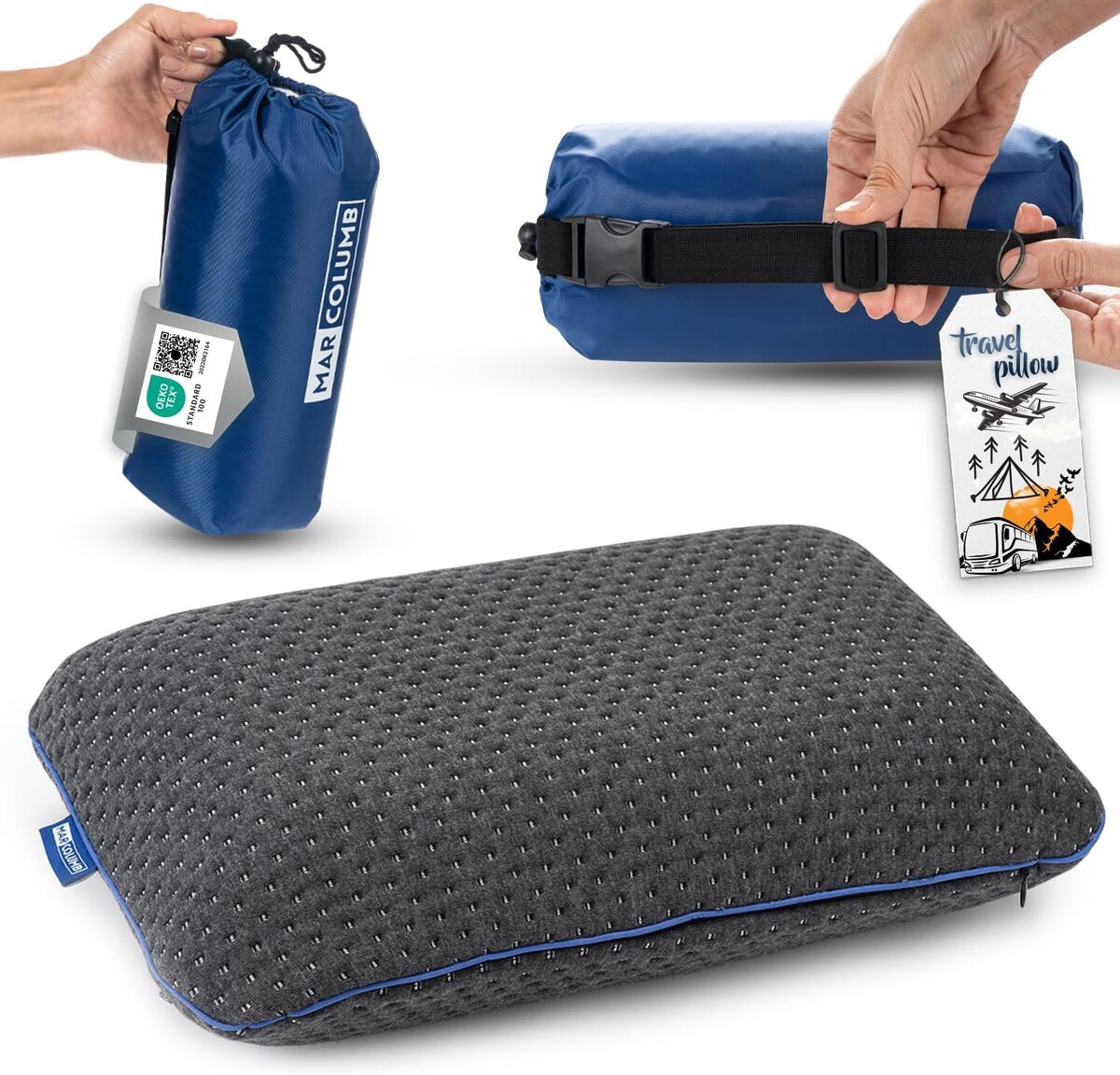 Test : oreiller Marcolumb mémoire de forme pour voyage