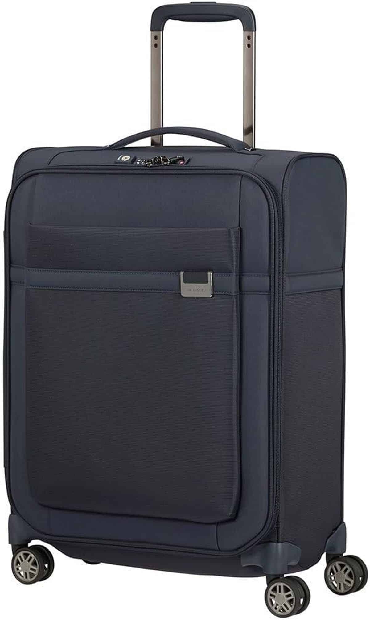 Test Samsonite Airea : valise spinner S 55 cm 41 L, bleu foncé