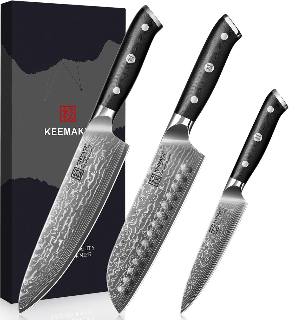 Test des couteaux de cuisine Keemake Damas : performance et élégance