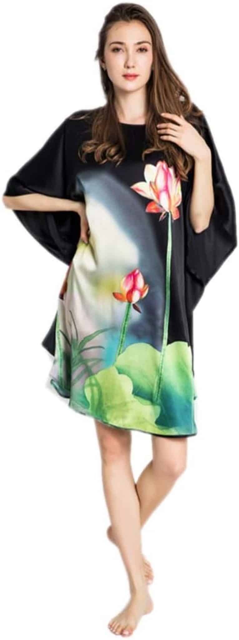 Avis sur le peignoir Prettystern en soie fleurie