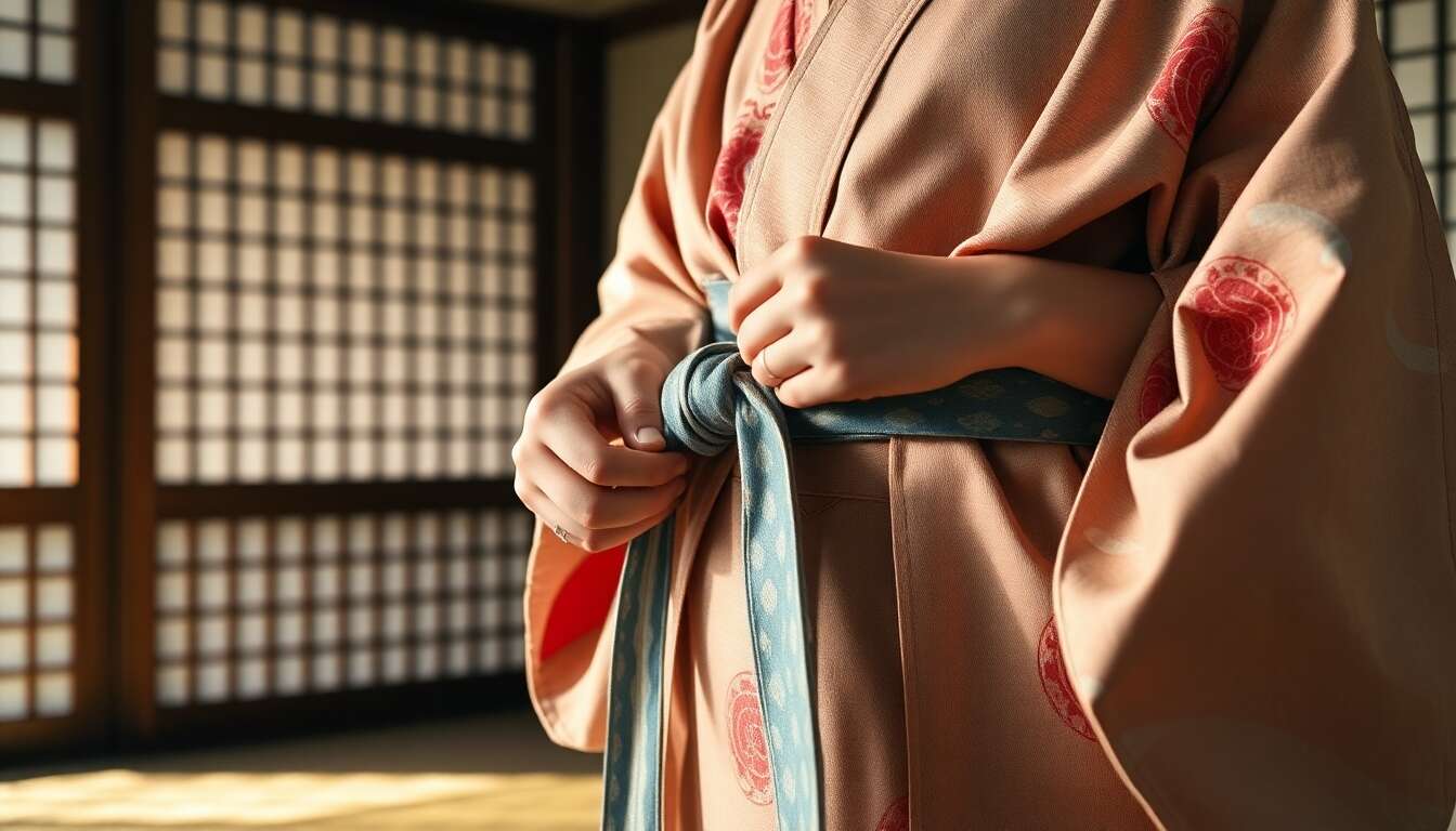 Pr&eacute;paration avant de nouer un obi