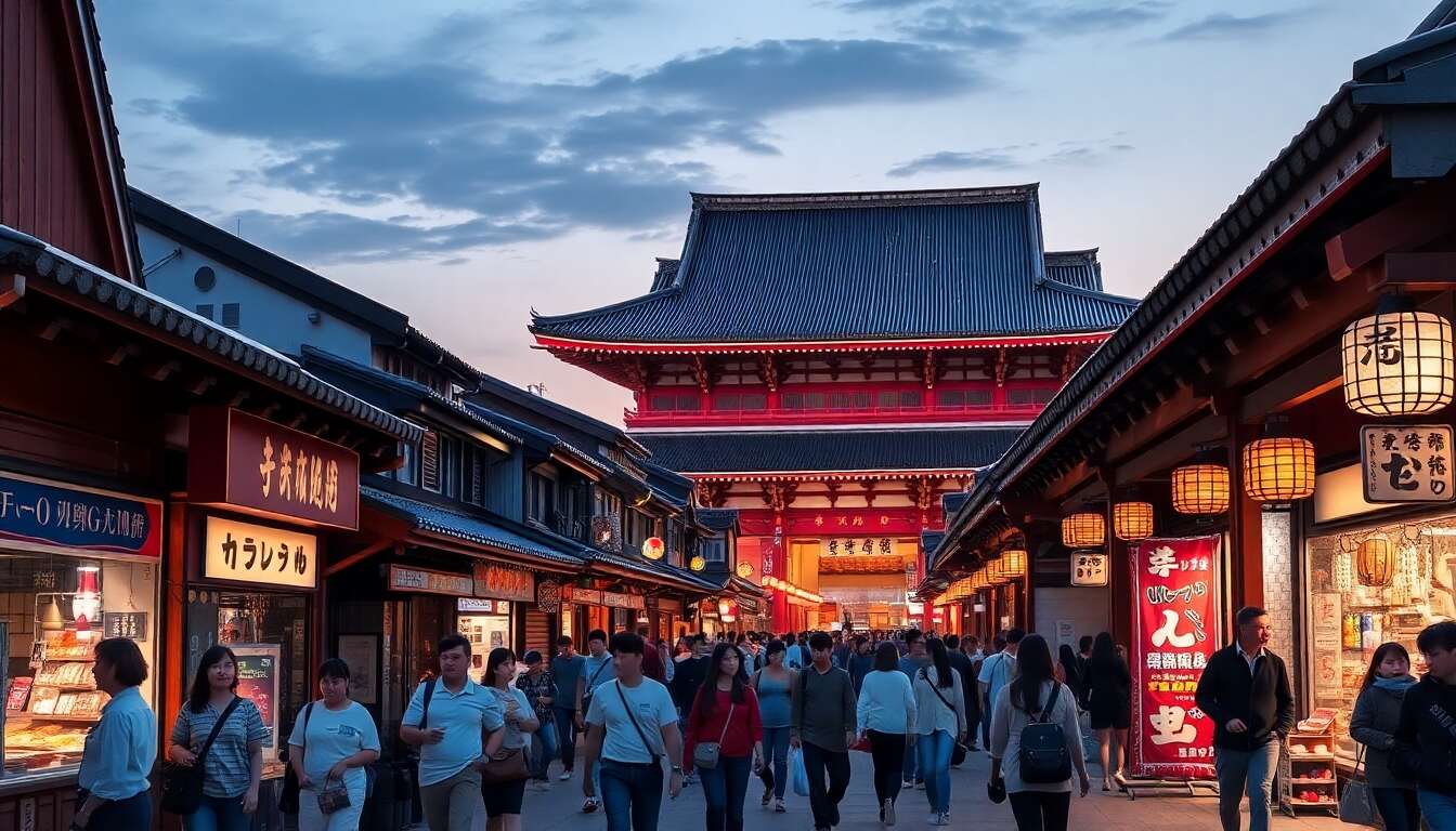 Explorer le charme traditionnel d'asakusa