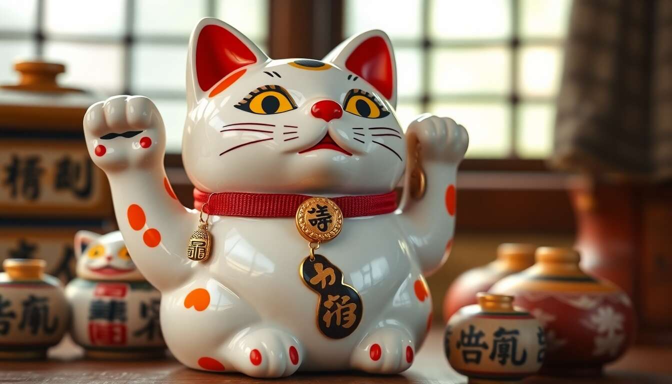 Les accessoires traditionnels du maneki-neko