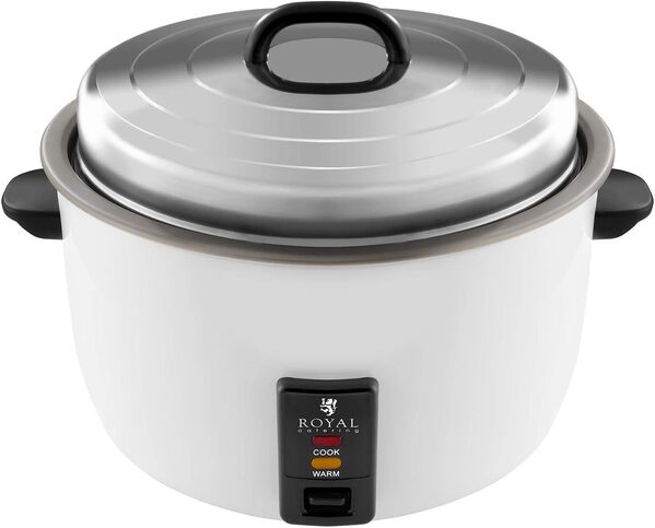 Royal Catering Cuiseur à Riz professionnel 2.950W, 23L, récipient de cuisson en inox, avec poignée en plastique, verre mesureur et cuillère inclus Vapeur Électrique Pour Restaurant