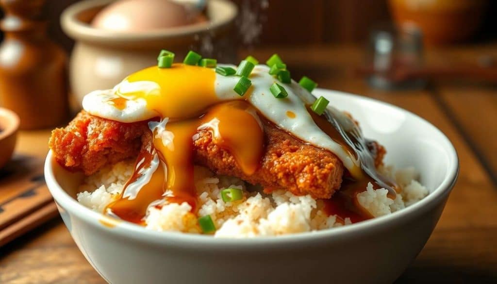 Recette du Katsudon : bol de Riz au Porc Pané et Œufs