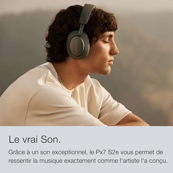 Bowers & Wilkins Px7 S2e Casque Supra-Auriculaire sans Fil, Réduction de Bruit, Qualcomm aptX Adaptive, Quick Charge, 30 Heures de Lecture, 6 Microphones Intégrés - Noir Anthracite