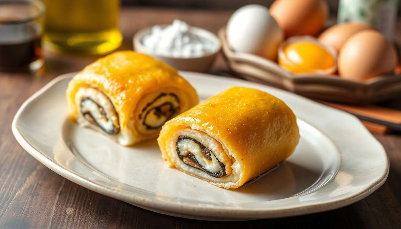Tamago-yaki moelleuse : rouleaux au goût d'omelette sucrée-salée parfaite