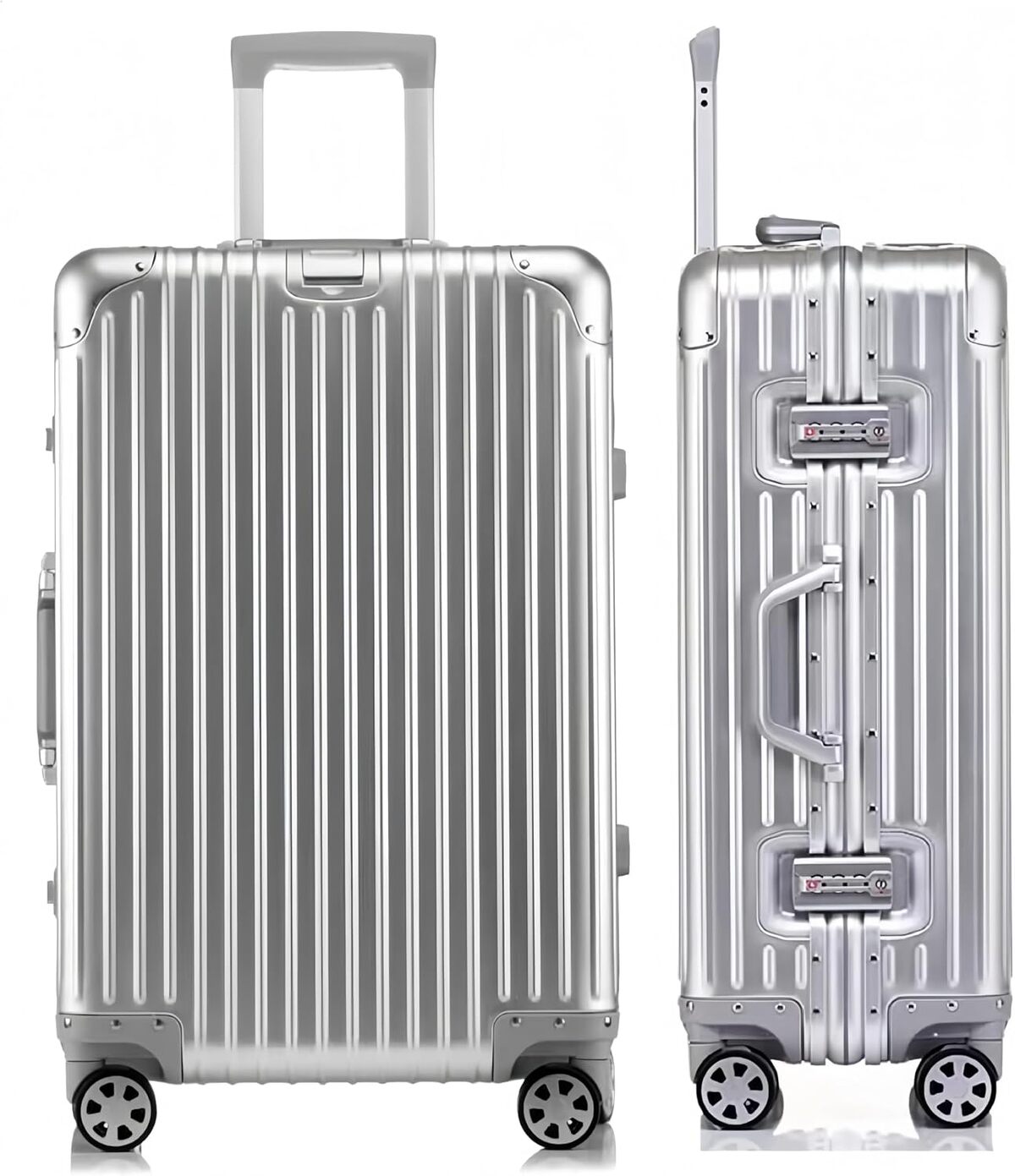 Test : valise cabine 4 roues serrure TSA S-57.5cm 45L argent