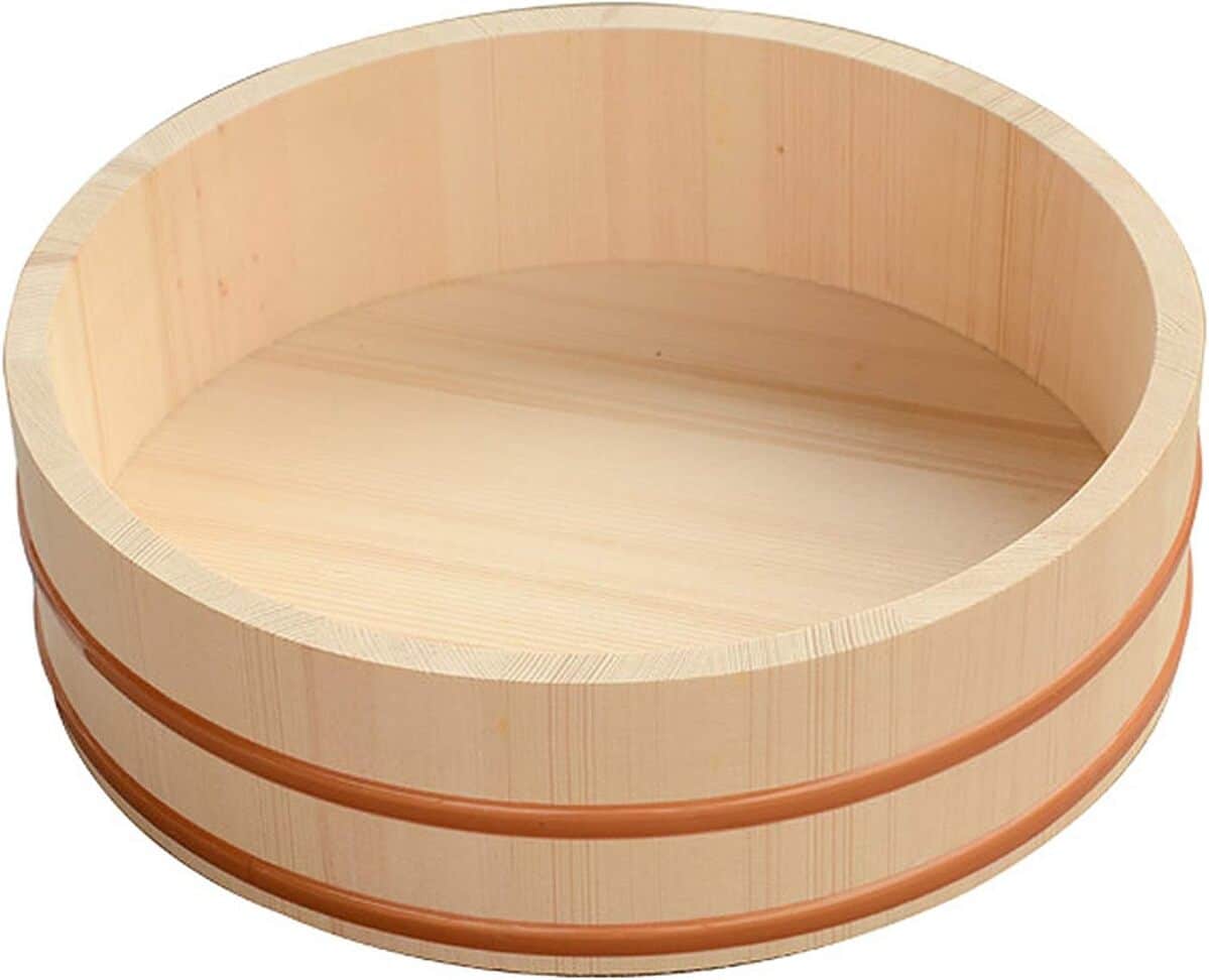 Test : bol de mélange hangiri sushi en bois avec bande de cuivre
