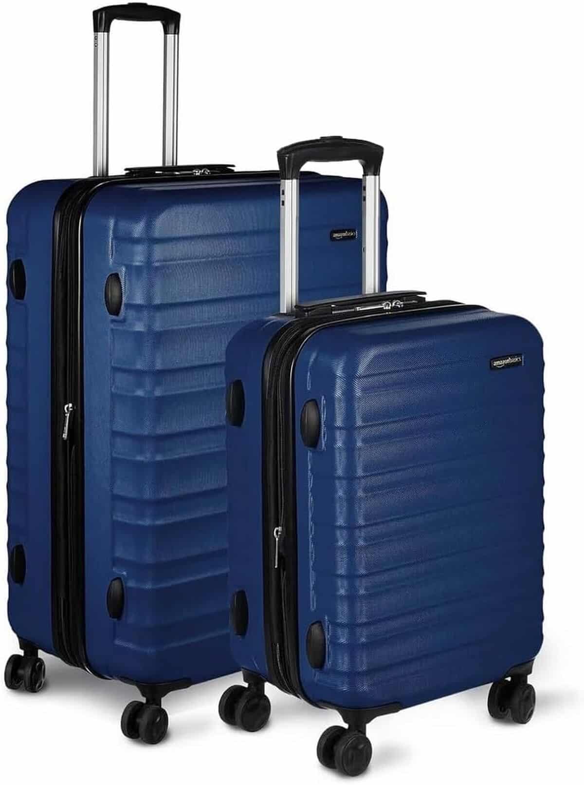 Test de la valise Amazon Basics, ensemble 2 pièces, bleu marine