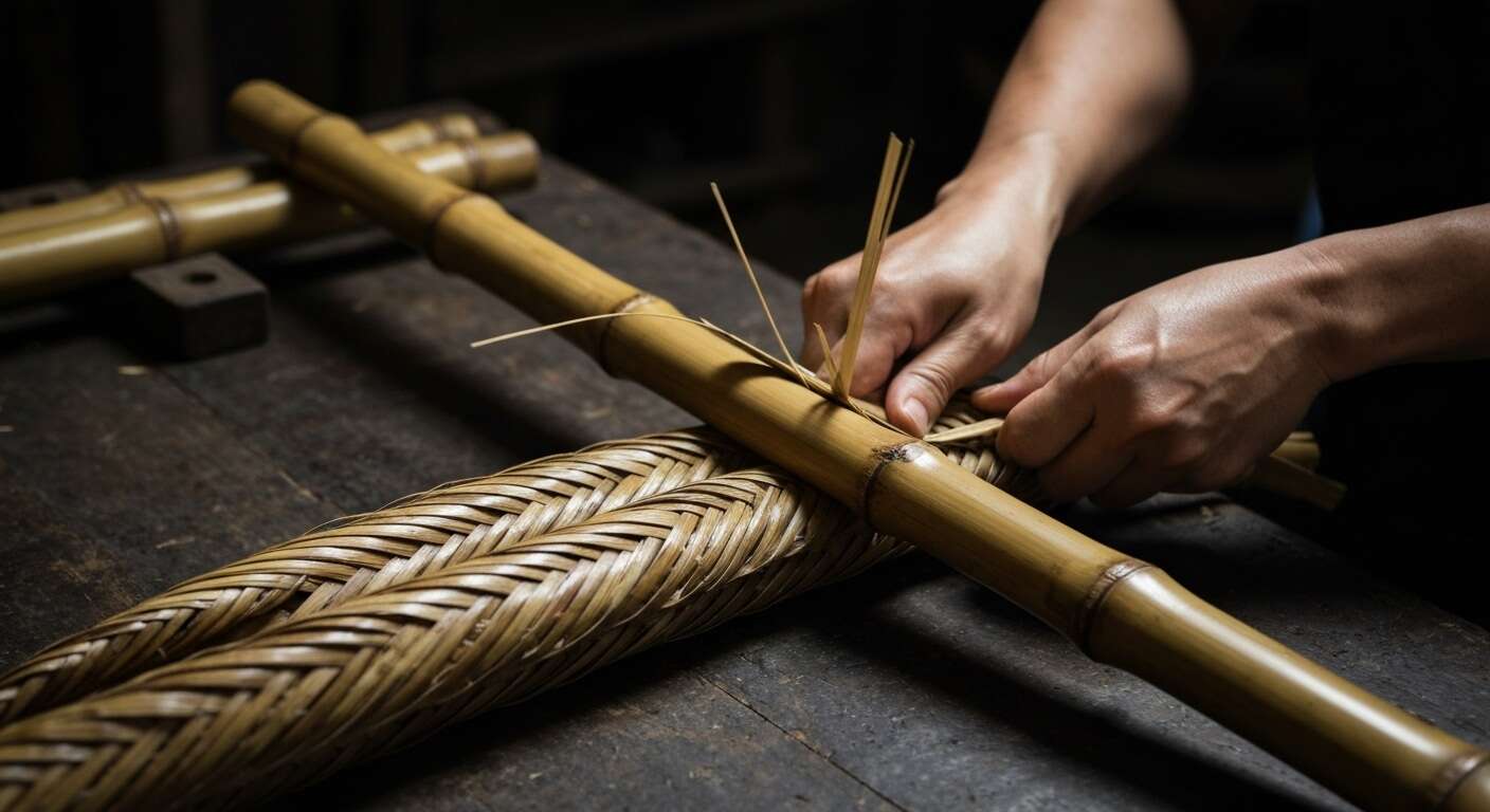 Les &eacute;tapes de fabrication du fouet en bambou
