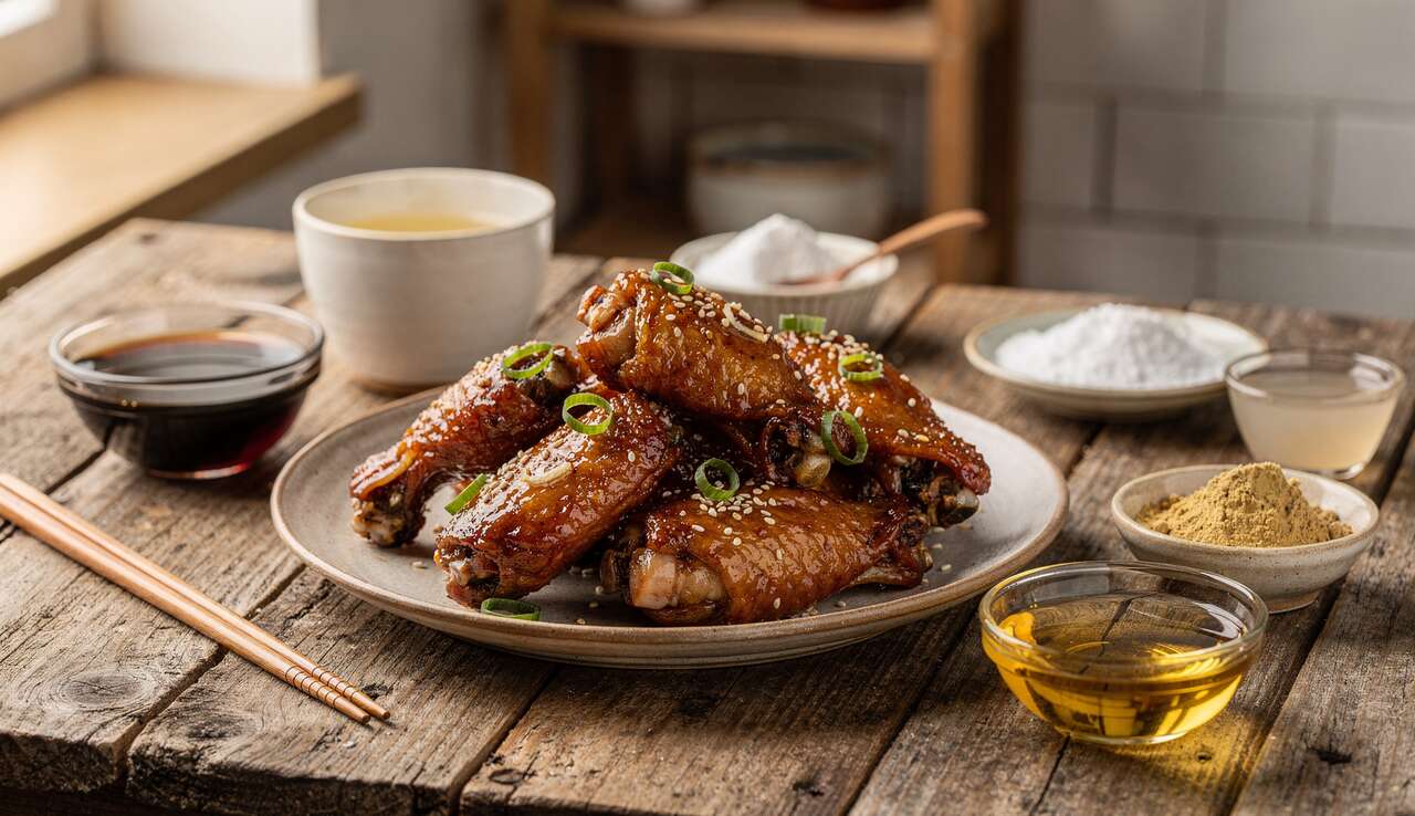 Recette de Tebasaki : ailes de Poulet Sauce Soja Caramélisée et Sésame