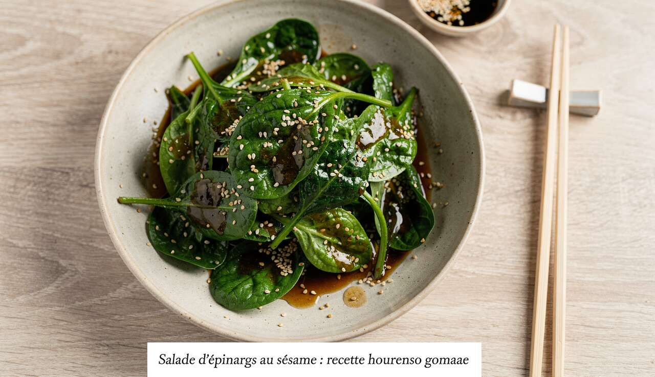 Salade d'épinards au sésame : recette hourenso gomaae