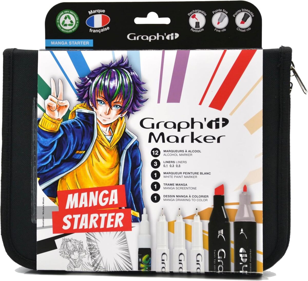 Test Graph’it Marker trousse Manga : 12 marqueurs et accessoires indispensables
