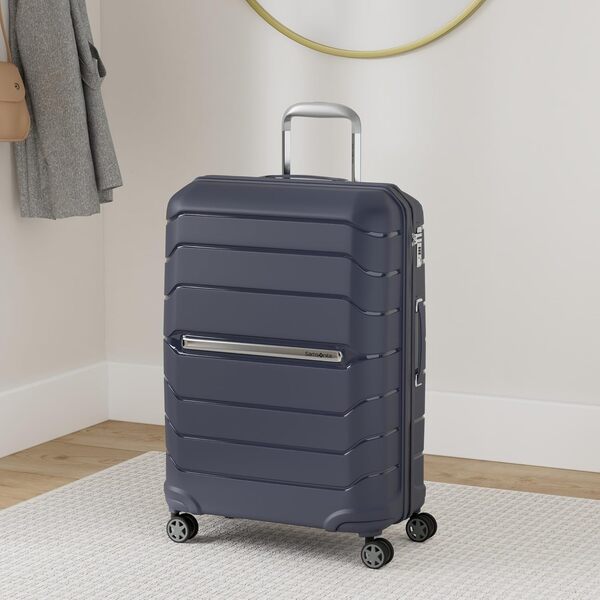 Samsonite Flux - Spinner L Extensible Suitcase, 75 cm, 111 L, Bleu (Bleu Marine)