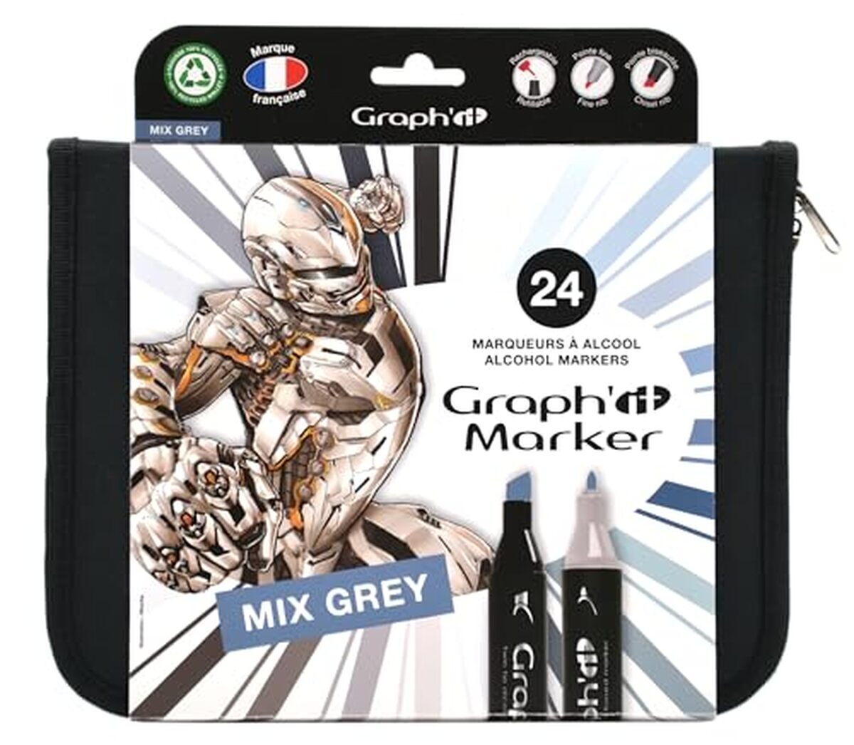 Test des marqueurs GRAPH’IT double pointe : set complet pour manga et coloriage