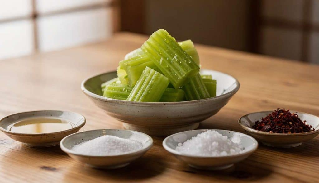Recette de tsukemono : pickles de céleri comme au Japon