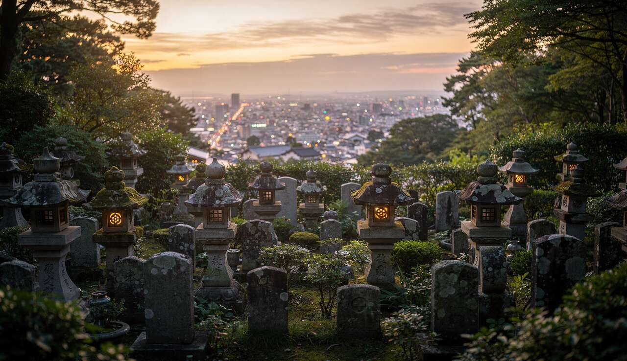 Explorer le cimetière et ses vues panoramiques sur kyoto Explorer le cimetière et ses vues panoramiques sur kyoto