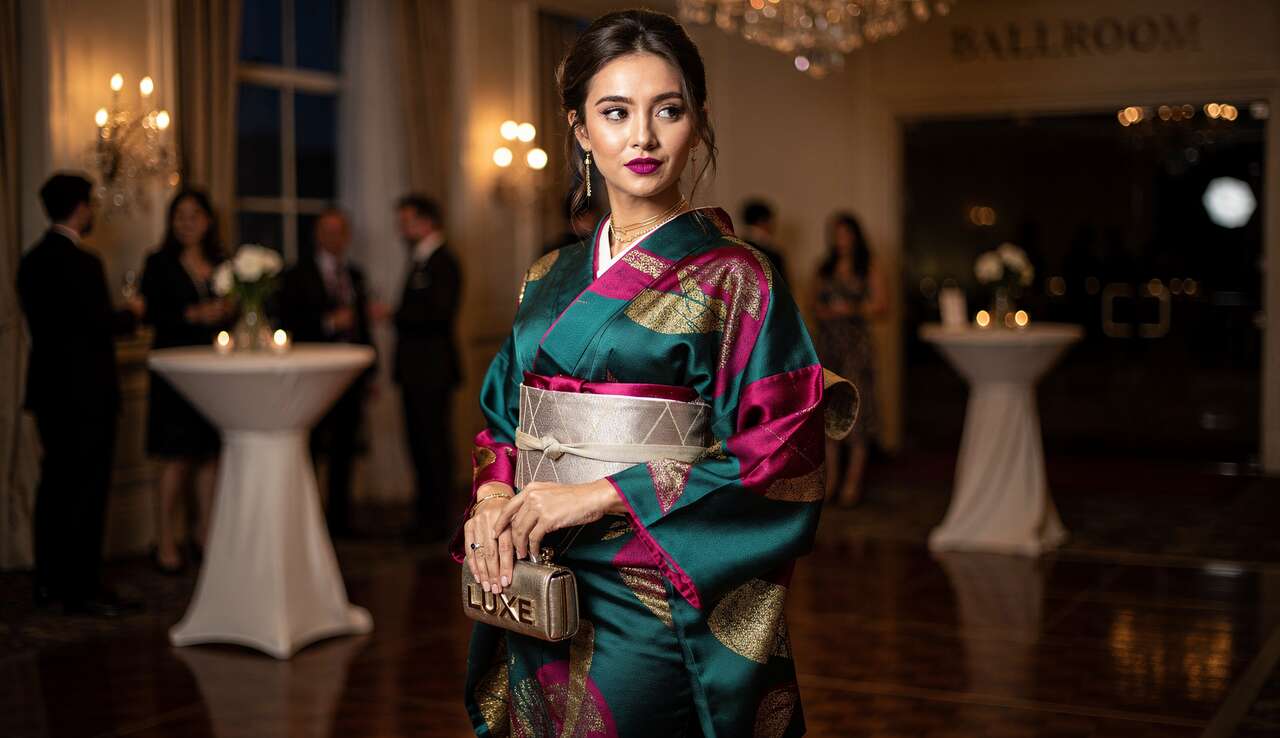 Adopter le kimono pour une tenue de soir&eacute;e