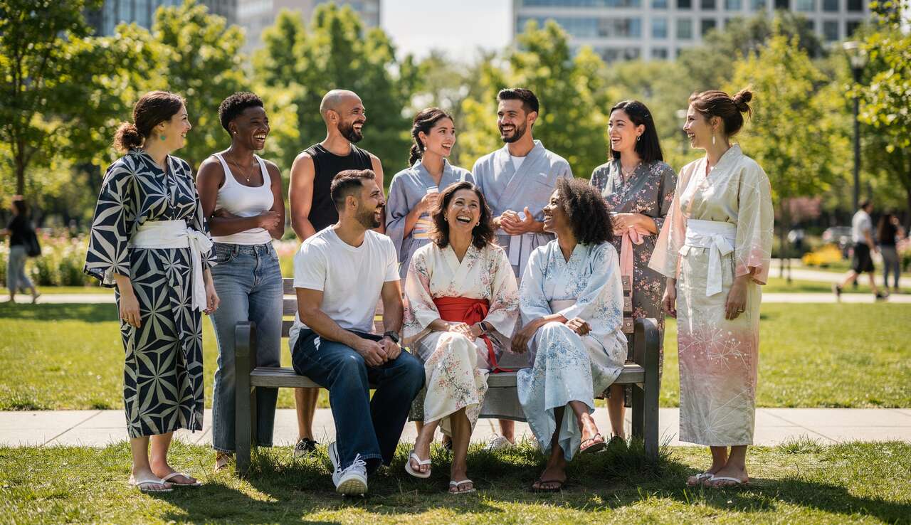 Style d&eacute;contract&eacute; : le kimono pour le week-end