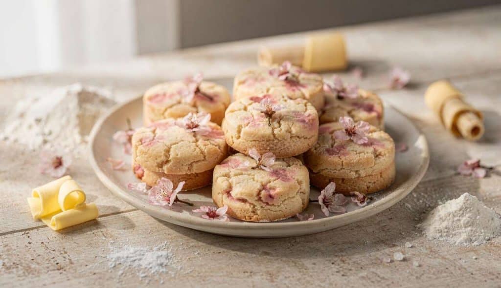 Recette de sablés au sakura japonais