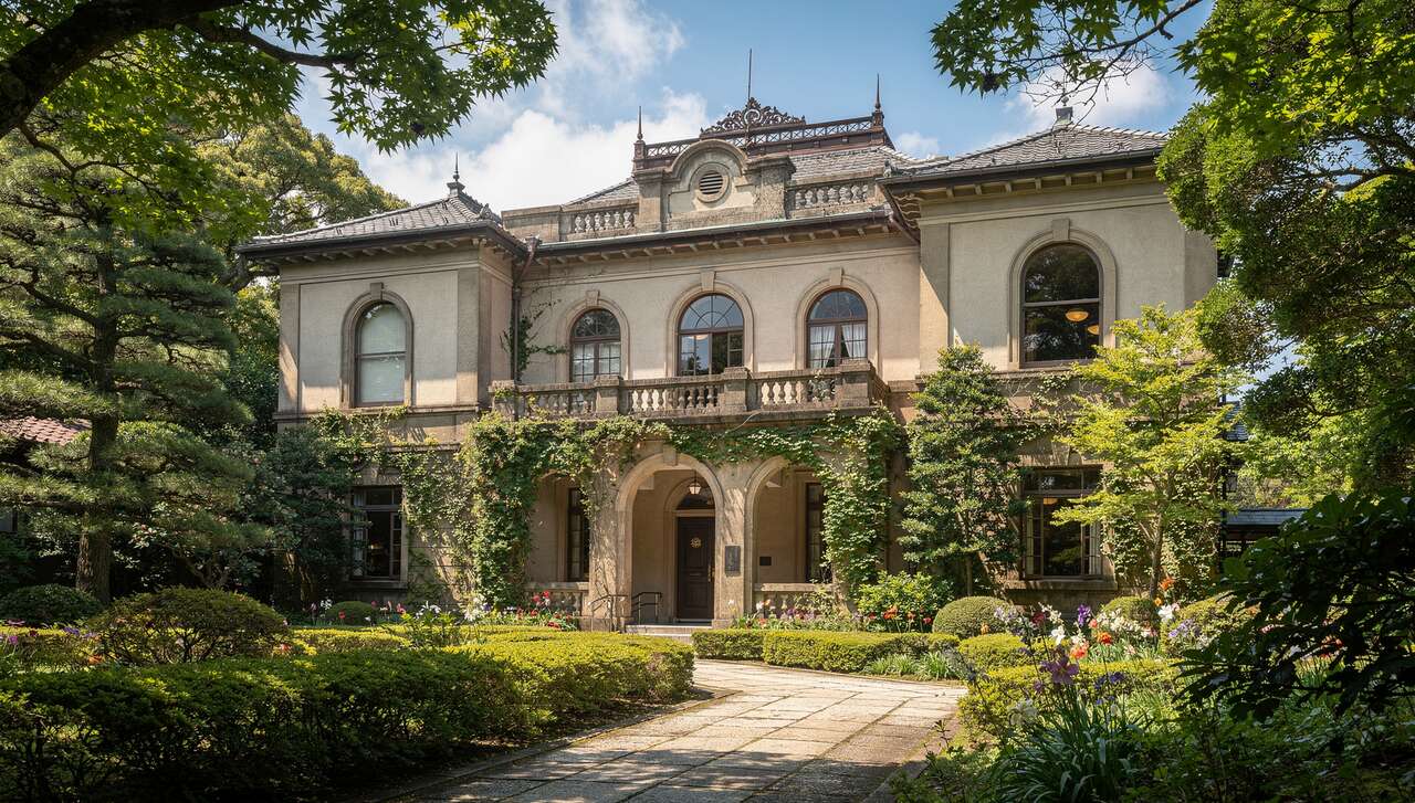 Architecture et jardin du mus&eacute;e