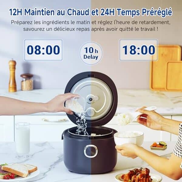 Découvrez les avantages du cuiseur à riz AMZCHEF 2L : performance, praticité et facilité d'utilisation au quotidien. Optimisez votre cuisine grâce à cet appareil polyvalent et efficace.
