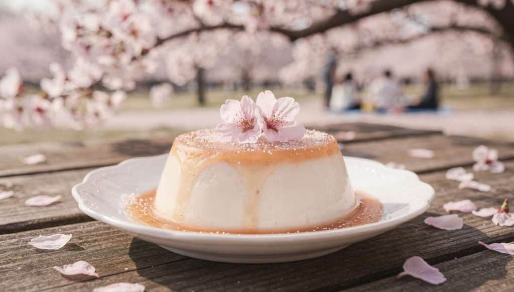 Recette de pudding au sakura pour le hanami