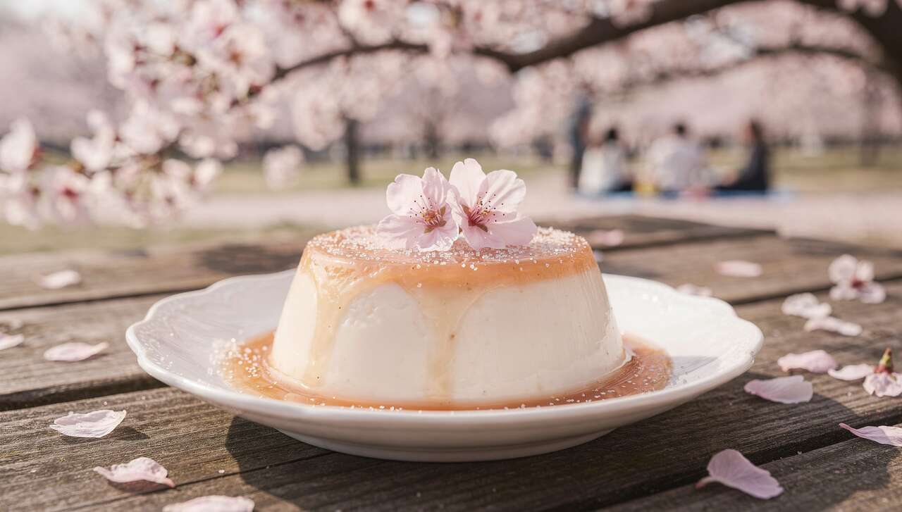 Recette de pudding au sakura pour le hanami