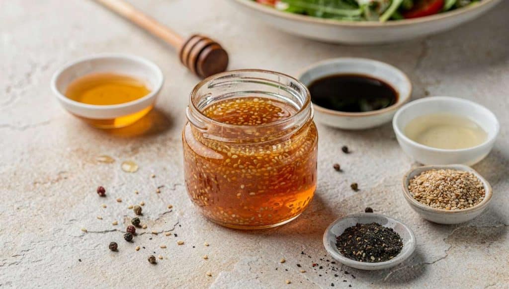 Recette de sauce salade sucrée-salée au sésame