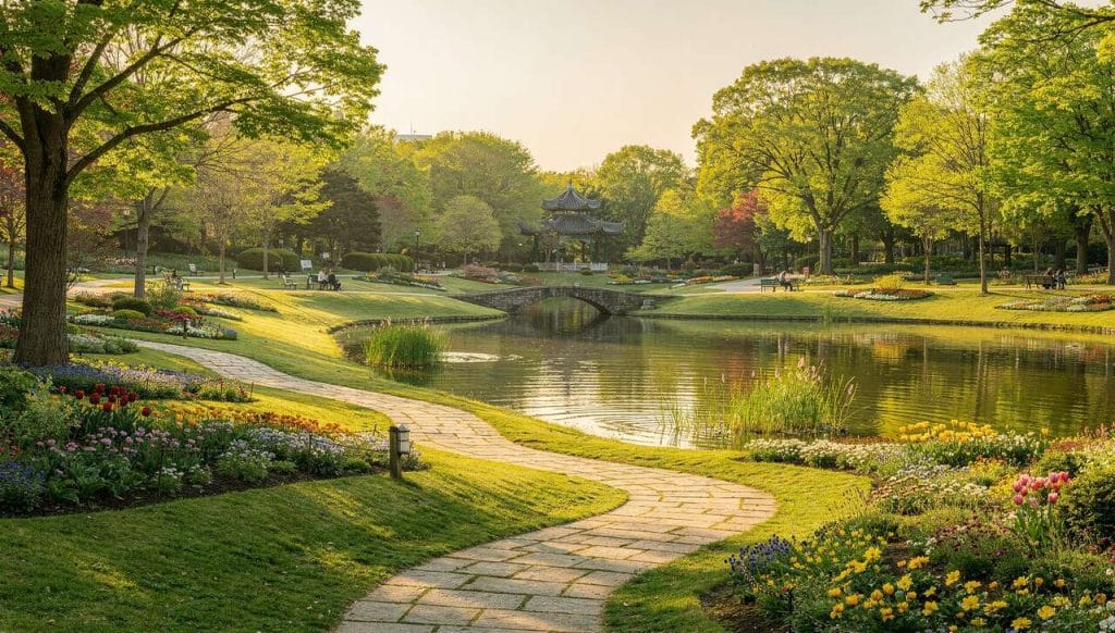 Parc tsurumi ryokuchi à osaka : nature et détente