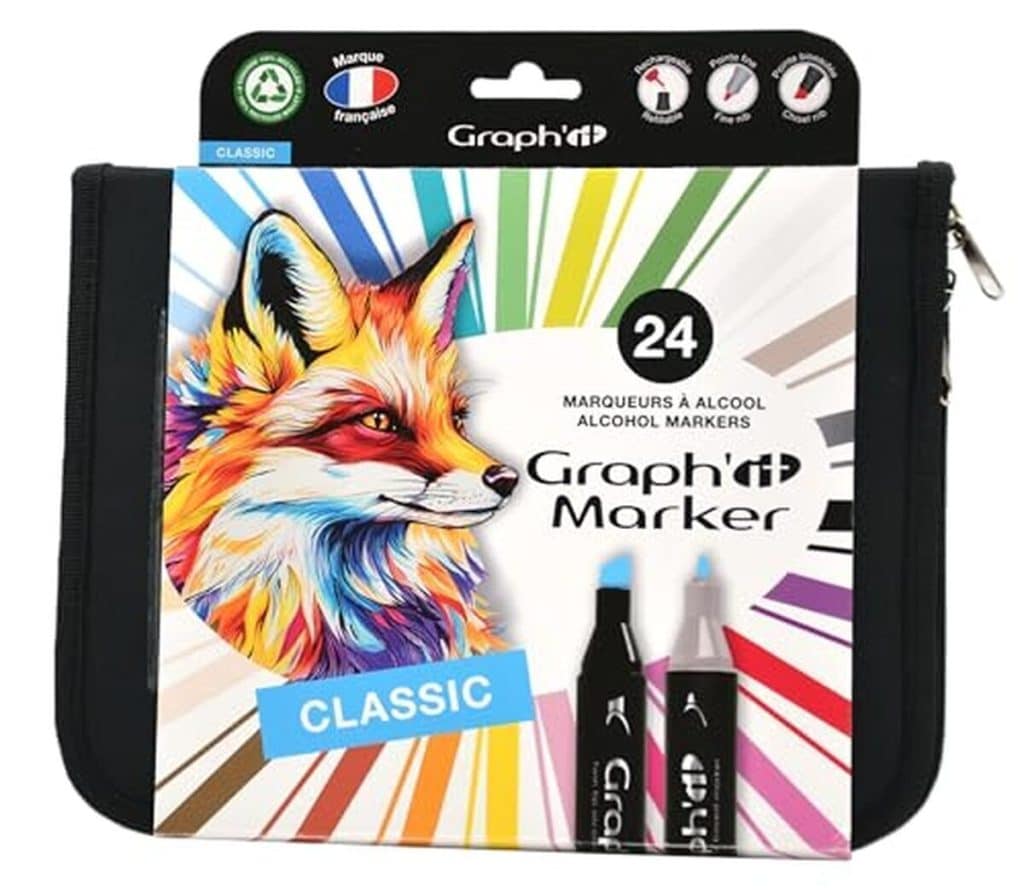 Test : trousse Graph'it 24 marqueurs double pointe pour manga et illustration