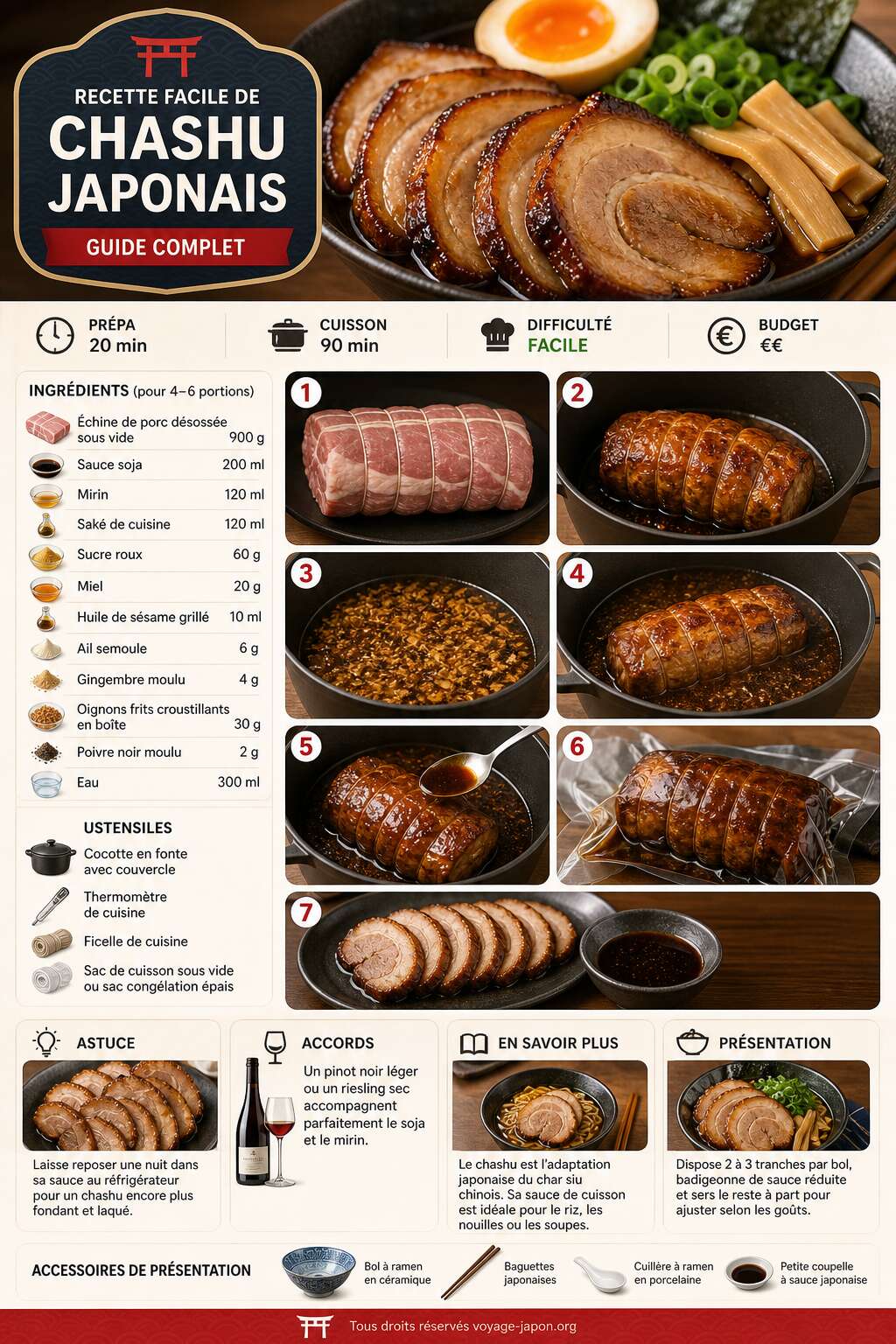 Fiche recette Recette Facile De Chashu Japonais : guide Complet