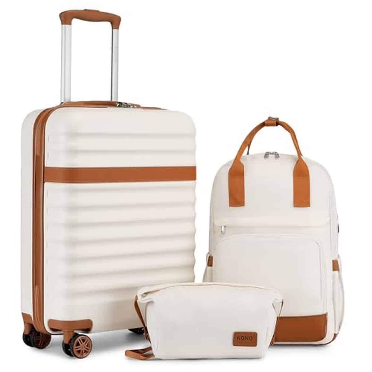 Test du lot de 3 valises Kono cabine rigides avec serrure TSA